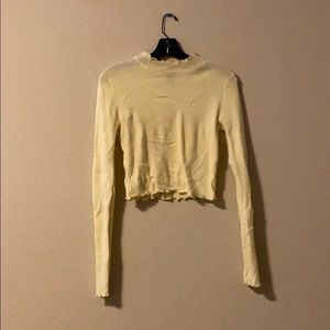 Yellow turtleneck top